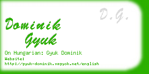 dominik gyuk business card